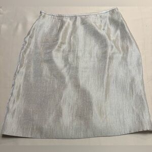 Adriana Papell Evening Women’s Lined Metallic‎ Gold Rayon Pencil Skirt Size 14